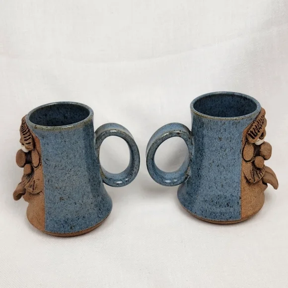 Ugly Face Pottery Mugs Collectable Mugs - Picture 2 of 6